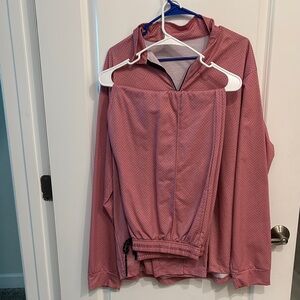 Men's Pink Geometric Hoodie